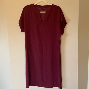 Topshop Burgundy Tunic Midi Dress